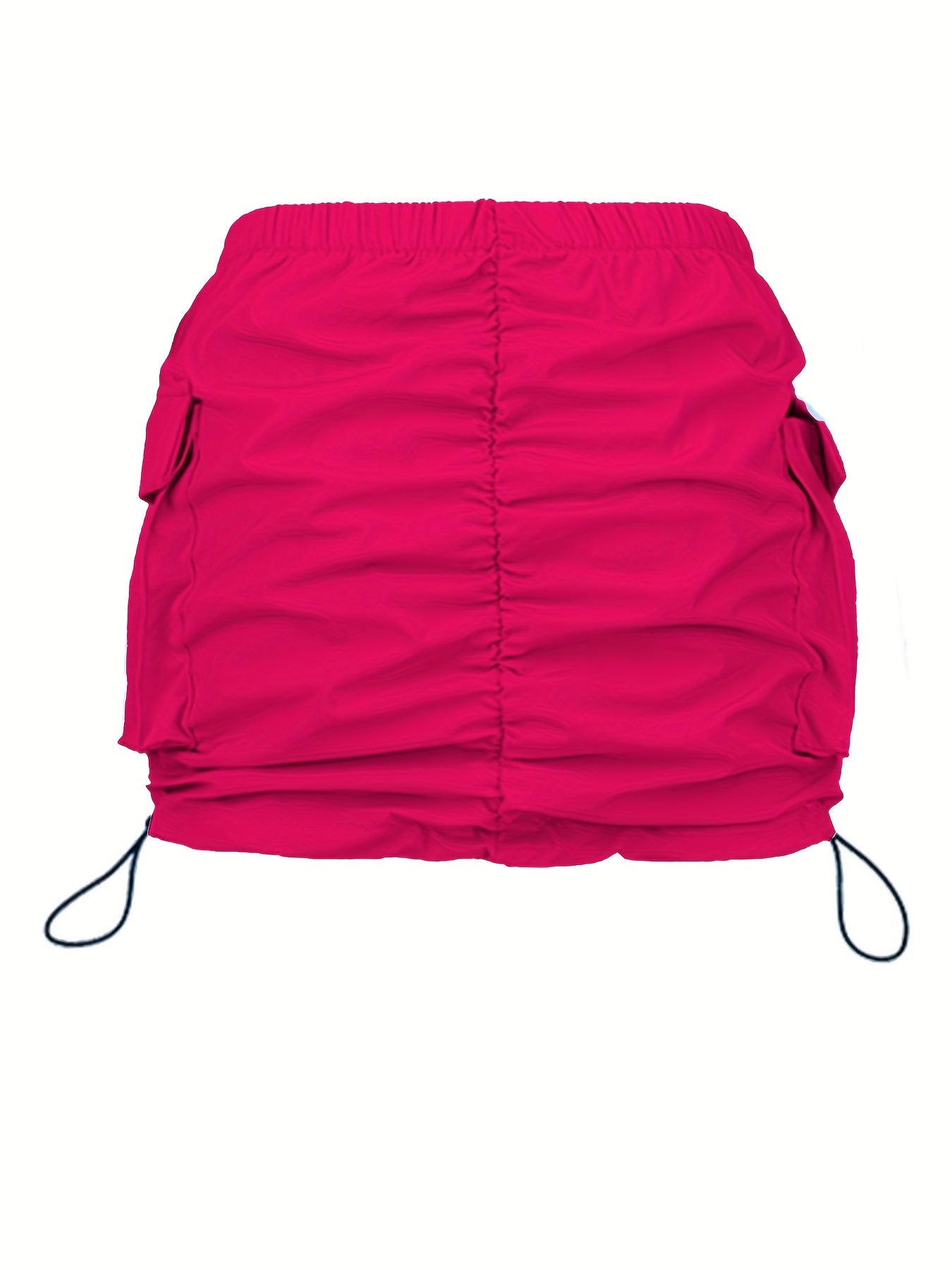 Damen Utility Minirock mit Kordelzug und Cargo-Taschen – Moderner Streetstyle