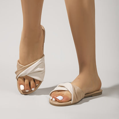 Damen Flache Sandalen mit Knoten-Design für Alltag und Freizeit