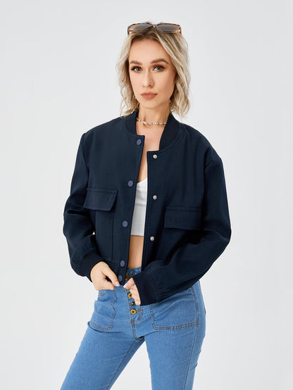 Nicole – Leichte Damenbomberjacke im Cropped-Design