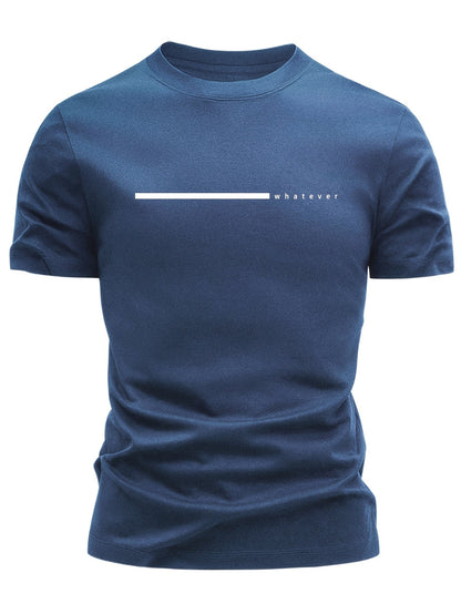 Herren T-Shirt mit minimalistischem „whatever“-Print, modern & casual, ideal für Alltag und Freizeit