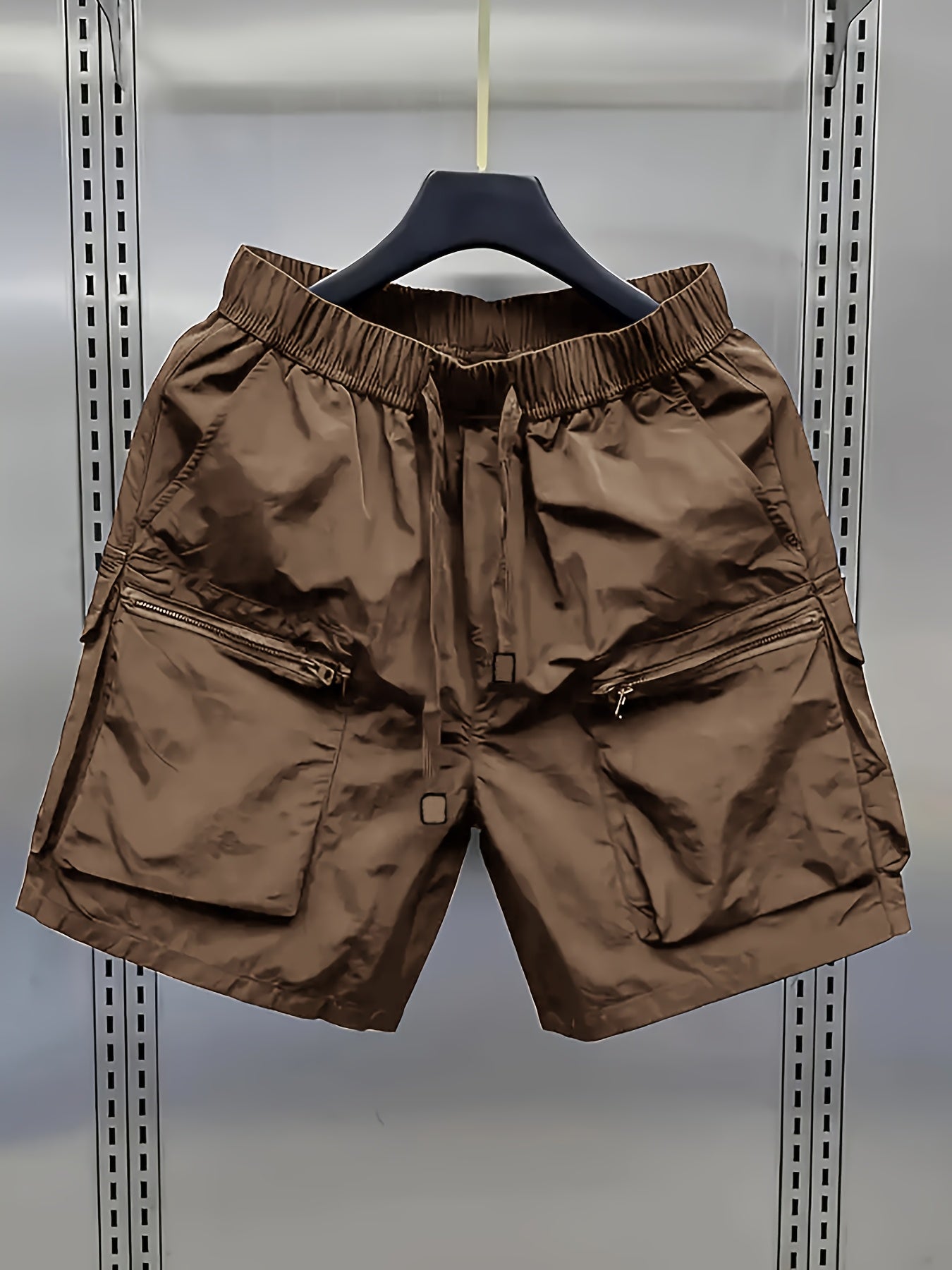 Herren Cargo Shorts mit großen Taschen und Reißverschlüssen – Urban Freizeitstil