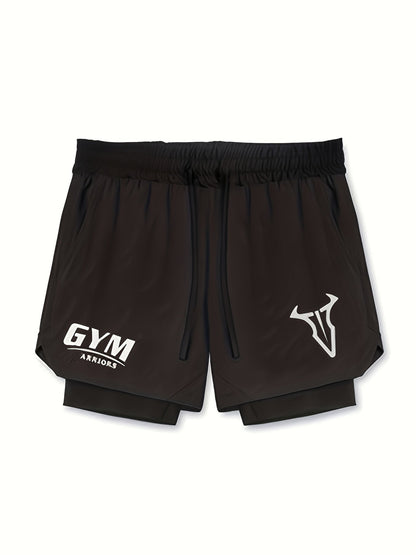 Herren Trainingsshorts mit 2-in-1-Design für Fitness und Sport
