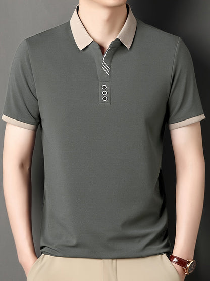 Herren Polohemd mit Kontrastkragen – Stilvolles Freizeit- und Business-Poloshirt