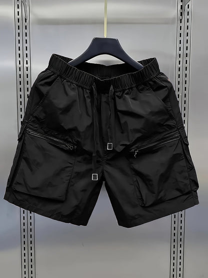Herren Cargo Shorts mit großen Taschen und Reißverschlüssen – Urban Freizeitstil