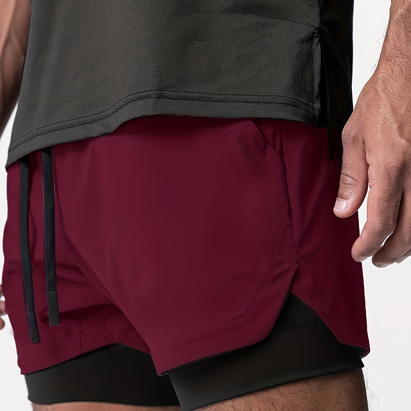 Herren Trainingsshorts mit 2-in-1-Design für Fitness und Sport
