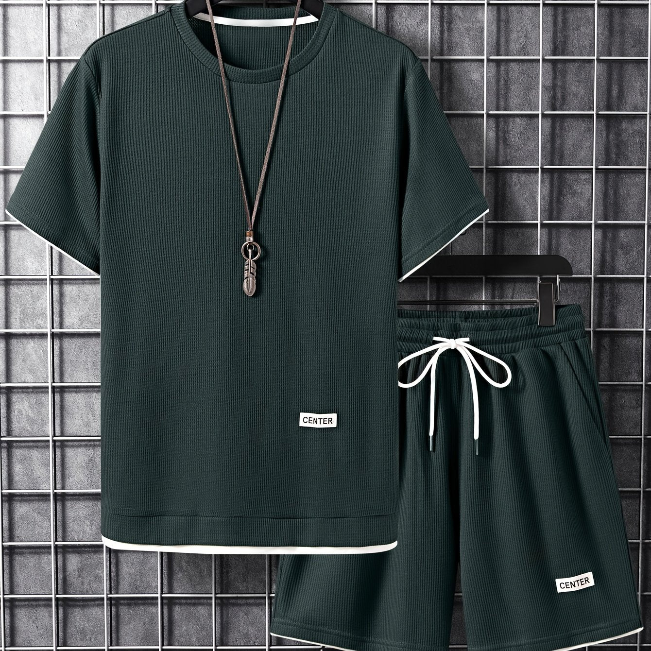 Herren Freizeit Set – Kurzarm Shirt & Shorts, Lounge & Sport, Modernes Streetwear Outfit