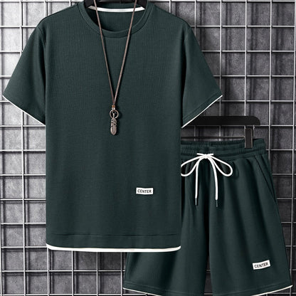 Herren Freizeit Set – Kurzarm Shirt & Shorts, Lounge & Sport, Modernes Streetwear Outfit