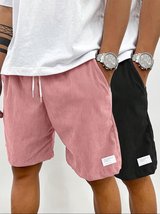 Herren Vintage Cord Shorts – Bequeme Freizeitshorts mit Taschen, Retro Stil