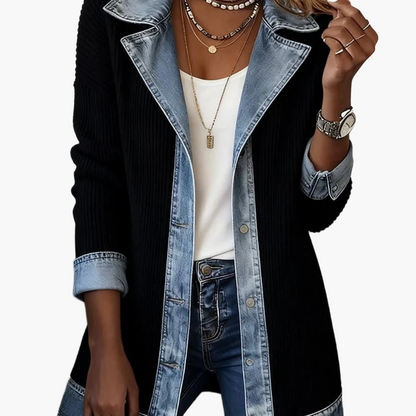 Damen Blazer im Denim-Look – Eleganter Casual Style für Business & Freizeit