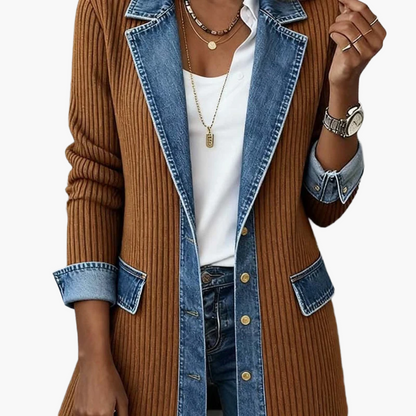 Damen Blazer im Denim-Look – Eleganter Casual Style für Business & Freizeit