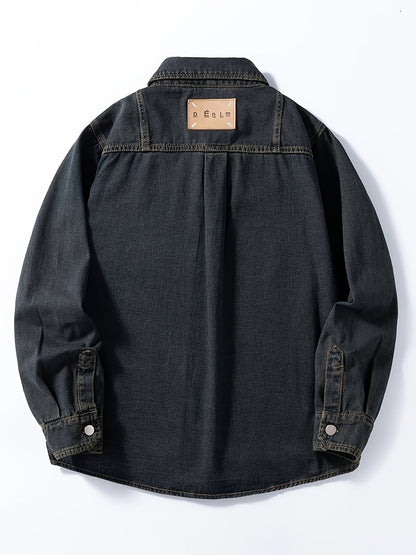 Herren Denim Overshirt im Casual-Look für Alltag und Freizeit