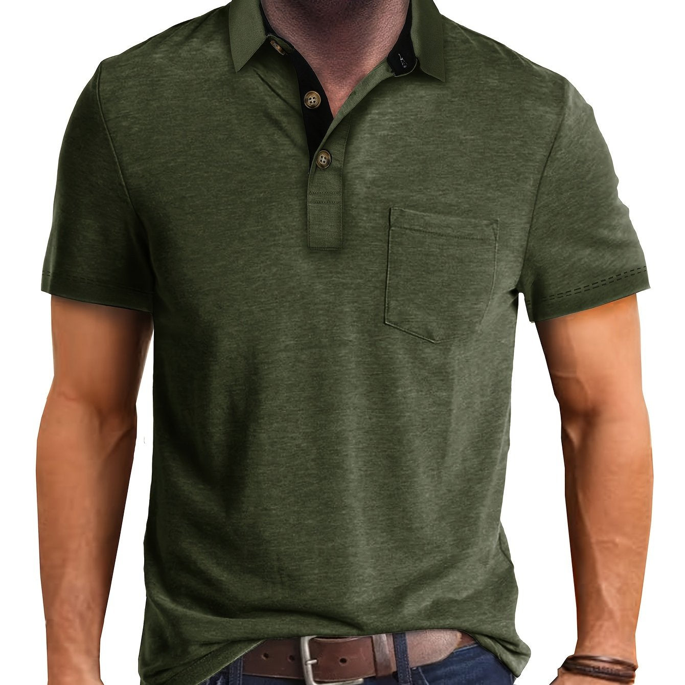 Herren Polohemd mit Brusttasche – Stilvolles Freizeitshirt für Alltag und Büro