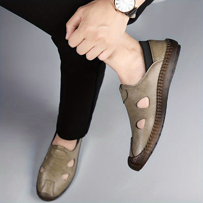 Herren Freizeitschuhe Sommer Slip-On mit Cut-Outs – Bequeme Alltagsschuhe für Herren