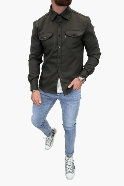 Herren-Überhemd mit Brusttaschen im Utility-Stil