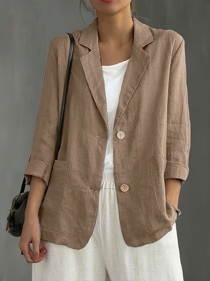 Damen Blazer Elegant Locker Business Freizeitjacke