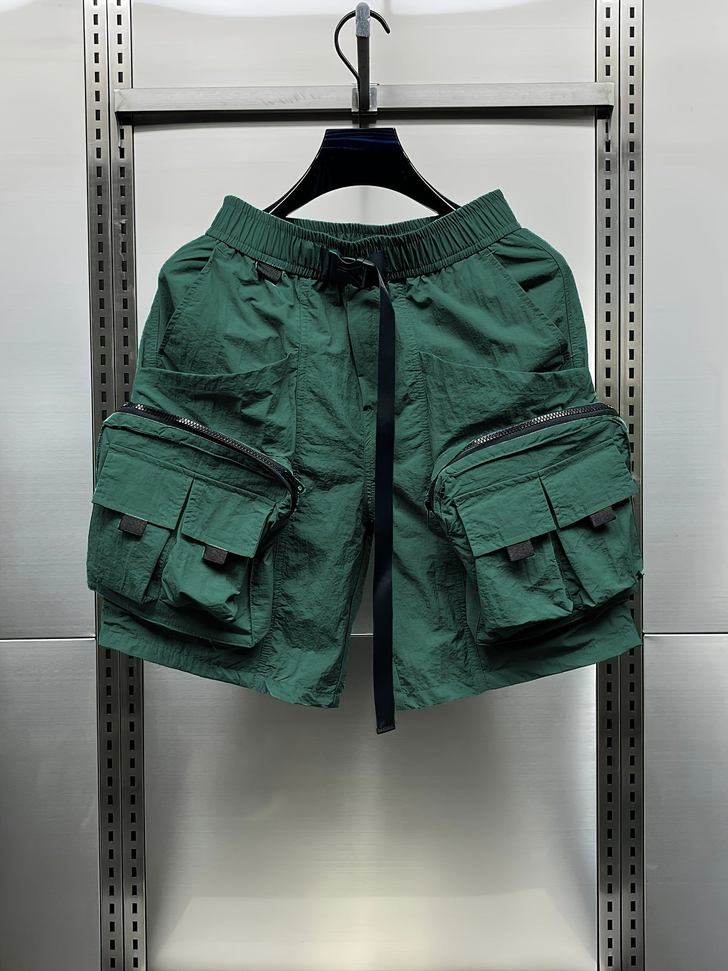 Herren Utility Cargo Shorts mit großen Taschen und verstellbarem Gürtel – Streetwear & Outdoor Style