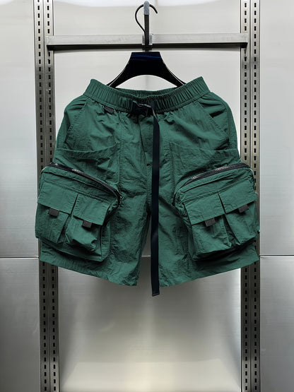 Herren Utility Cargo Shorts mit großen Taschen und verstellbarem Gürtel – Streetwear & Outdoor Style