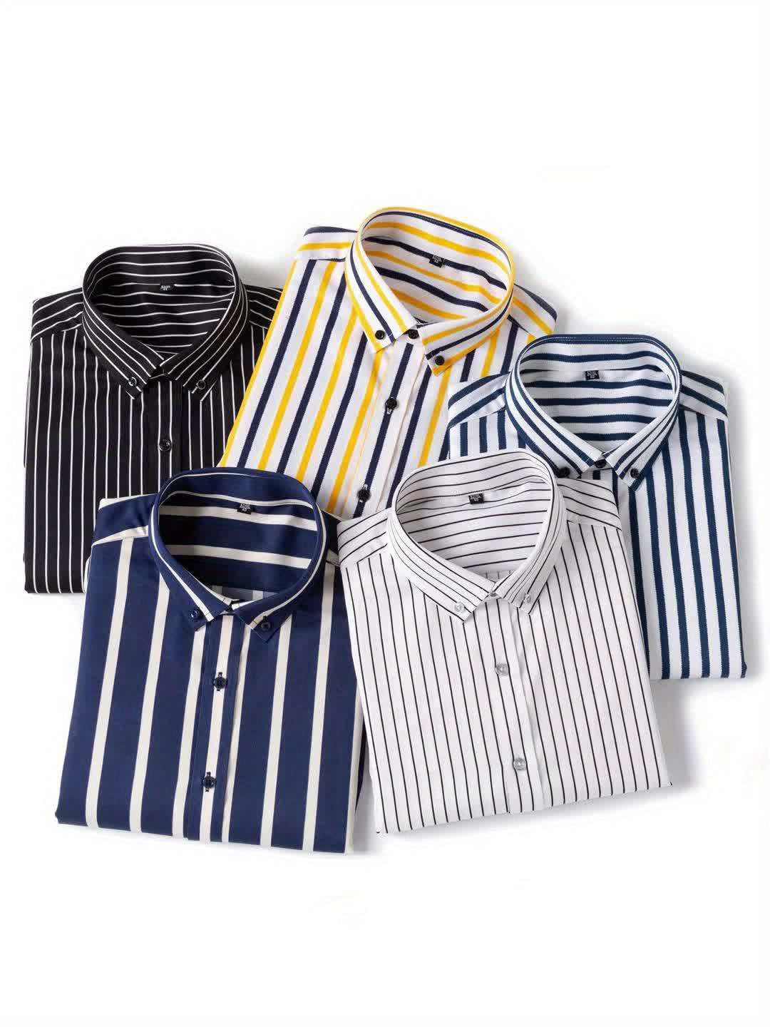 Herren Business-Freizeit Hemd mit modischen Streifen – Slim Fit, Langarm, Ideal für Büro und Alltag