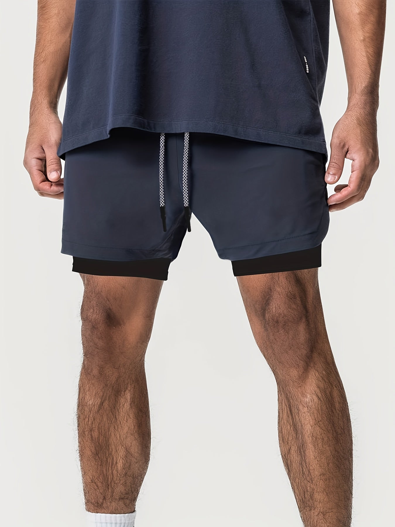Herren Dual-Layer Fitness Shorts – Trainingsshorts mit Innenshorts für Sport und Fitness