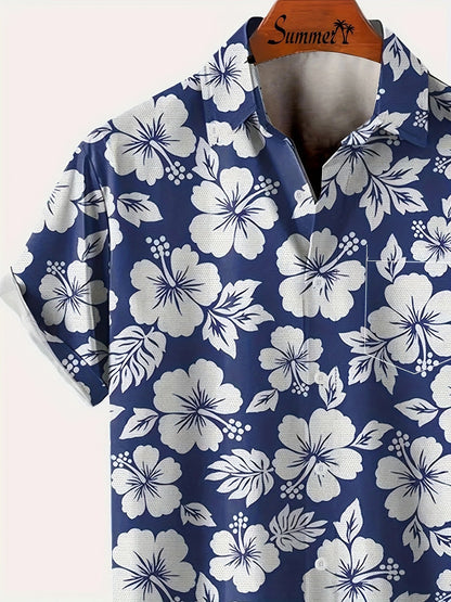 Herren Hawaii-Hemd mit Blumenmuster – Perfekt für Urlaub und Sommer