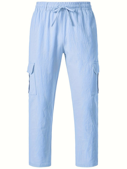 Herren Cargo-Loungehose mit weitem Schnitt und Kordelzug – Entspannte Freizeithose für Outdoor & Alltag