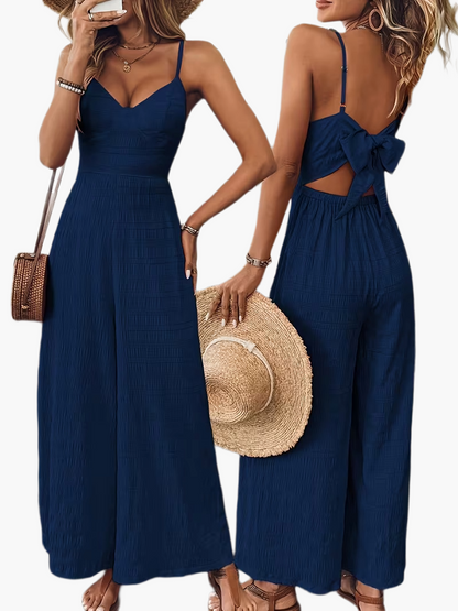 Damen Eleganter Jumpsuit mit Spaghettiträgern – Perfekt für Sommer & Freizeit