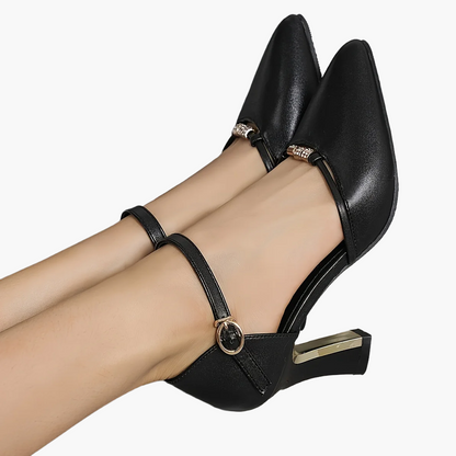 Damen Elegante Pumps mit Blockabsatz und Riemchen – Perfekt für Büro & festliche Anlässe