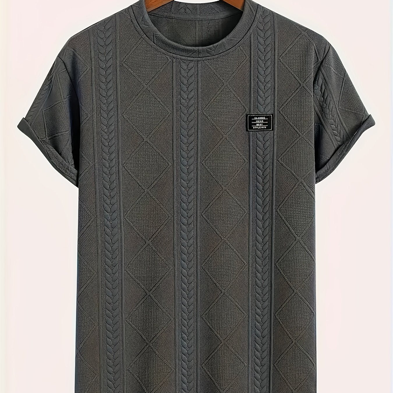 Herren T-Shirt im Strickmuster-Design – Lässiger Style für Alltag und Freizeit