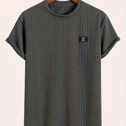 Herren T-Shirt im Strickmuster-Design – Lässiger Style für Alltag und Freizeit