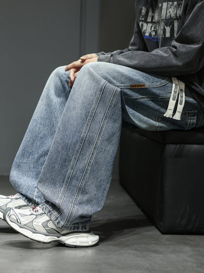 Herren Baggy Jeans im Urban Streetwear Stil – Weite Passform für Freizeit & Alltag