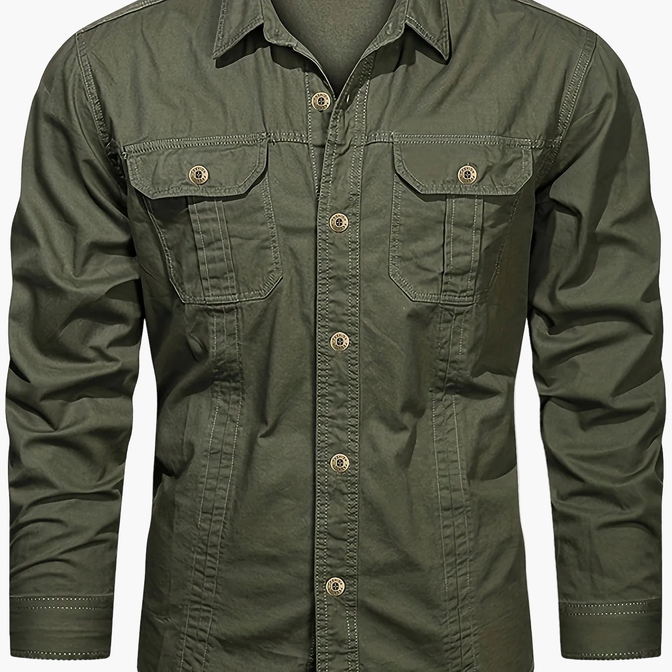 Herren Outdoor-Freizeithemd im Utility-Stil – Langarm, Casual, ideal für Abenteuer und Alltag