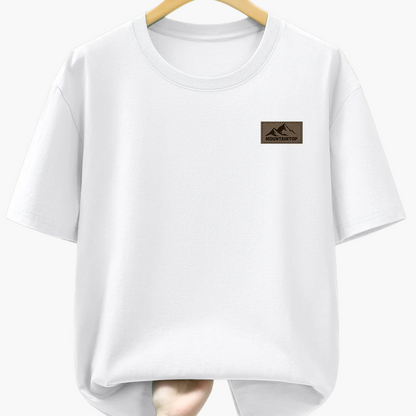 Herren T-Shirt mit Berg-Logo – Freizeit, Modern, Outdoor-inspiriert