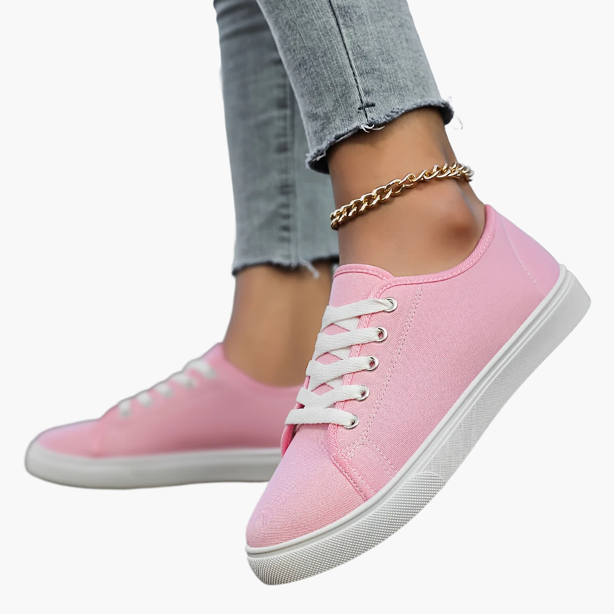 Damen Freizeit-Sneaker mit Schnürung – Bequeme Alltags-Schuhe im modernen Stil