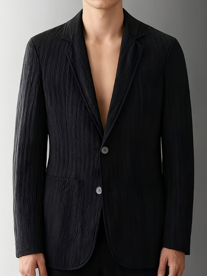 Herren Anzug mit modernem Streifen-Design – Eleganter Freizeitanzug für Frühling und Sommer