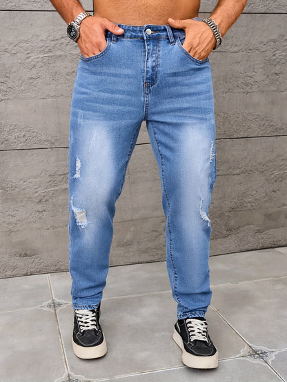 Herren Jeans im Distressed Streetstyle Look – Lässige Freizeitjeans