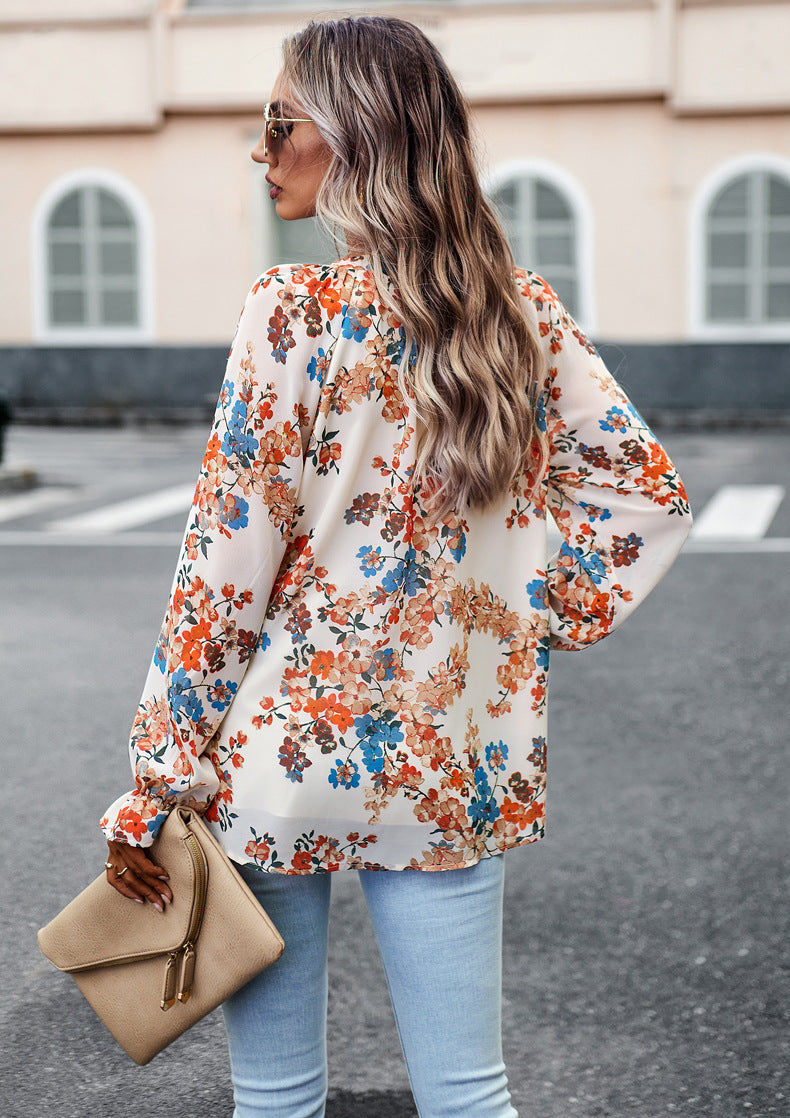 Melissa – Elegante Damenbluse mit Blumenmuster
