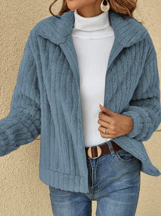 Vanessa – Damen Fleecejacke mit Reverskragen