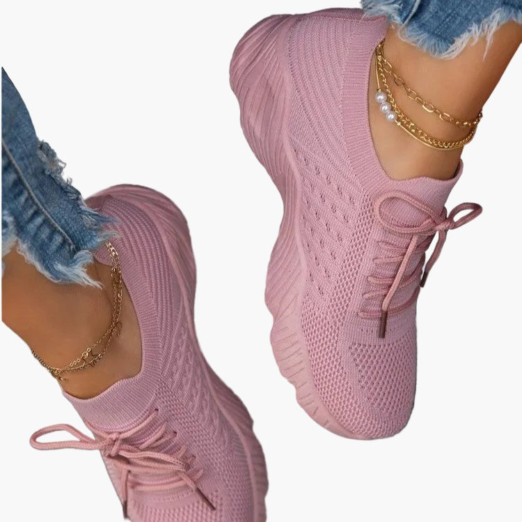 Damen Sneakers Leicht Atmungsaktiv Rutschfest Sport & Freizeit