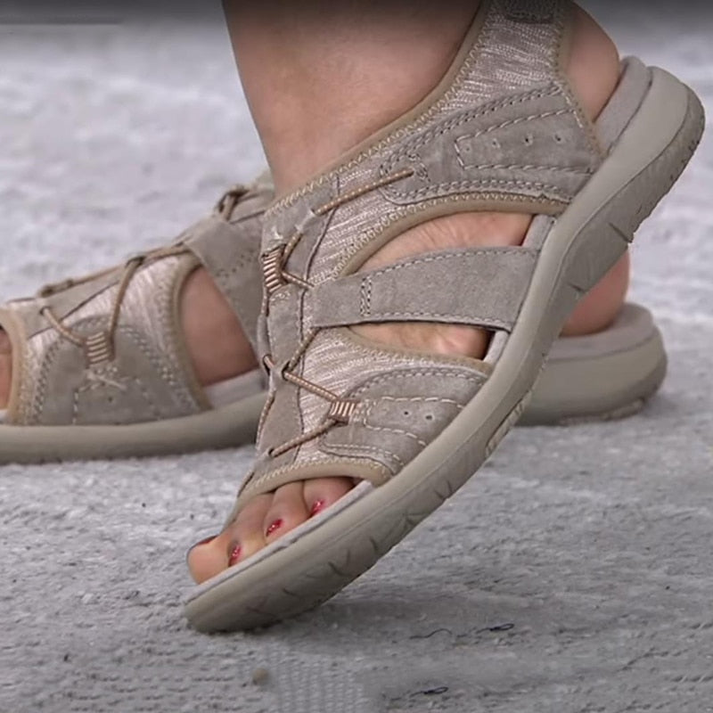 Damen Komfort-Sandalen für Alltag & Freizeit – Orthopädische Sommerschuhe mit verstellbaren Riemen