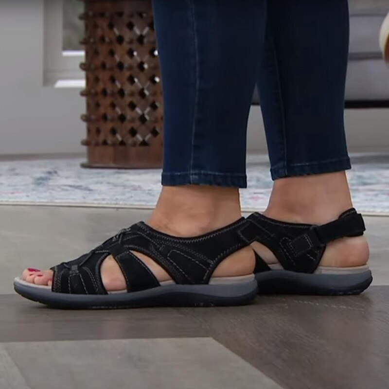 Damen Komfort-Sandalen für Alltag & Freizeit – Orthopädische Sommerschuhe mit verstellbaren Riemen