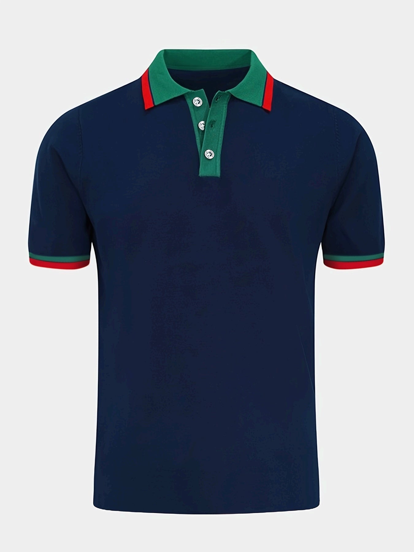 Herren Polohemd mit Kontrastkragen – Eleganter Freizeitstil für Alltag und Büro