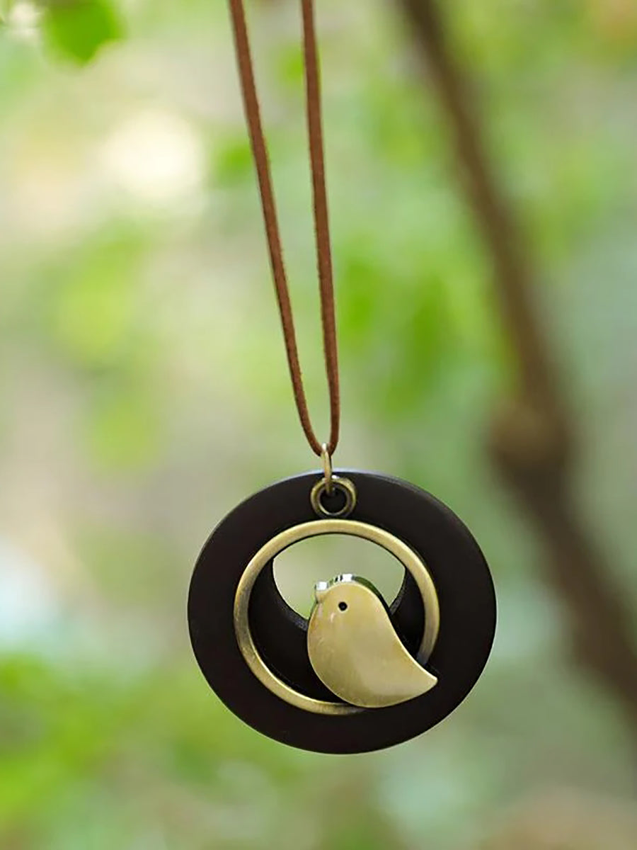 Unisex Vintage Halskette mit Retro-Vogelanhänger – Statement Schmuck für besondere Anlässe