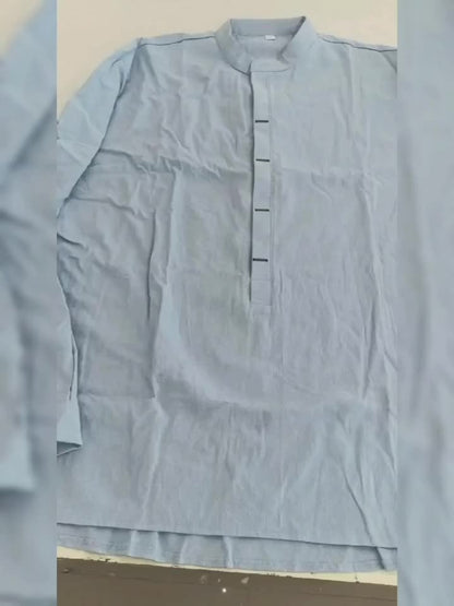 Herren Henley Langarmshirt mit Stehkragen und Knopfleiste – Modernes Freizeitoberteil für stilvolle Anlässe