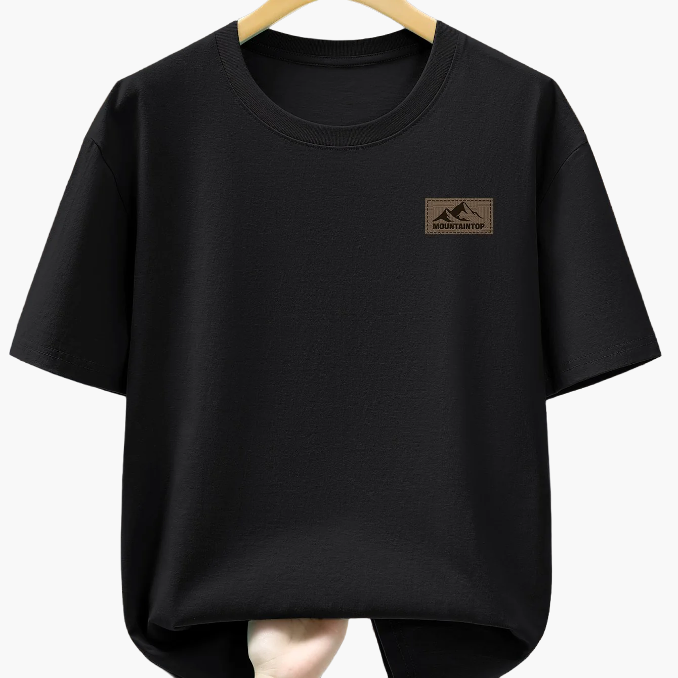 Herren T-Shirt mit Berg-Logo – Freizeit, Modern, Outdoor-inspiriert
