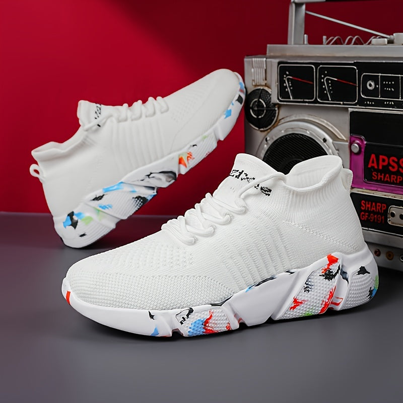 Herren Freizeitschuhe mit modernem Muster und sportlichem Design – Bequeme Sneaker für Alltag und Fitness