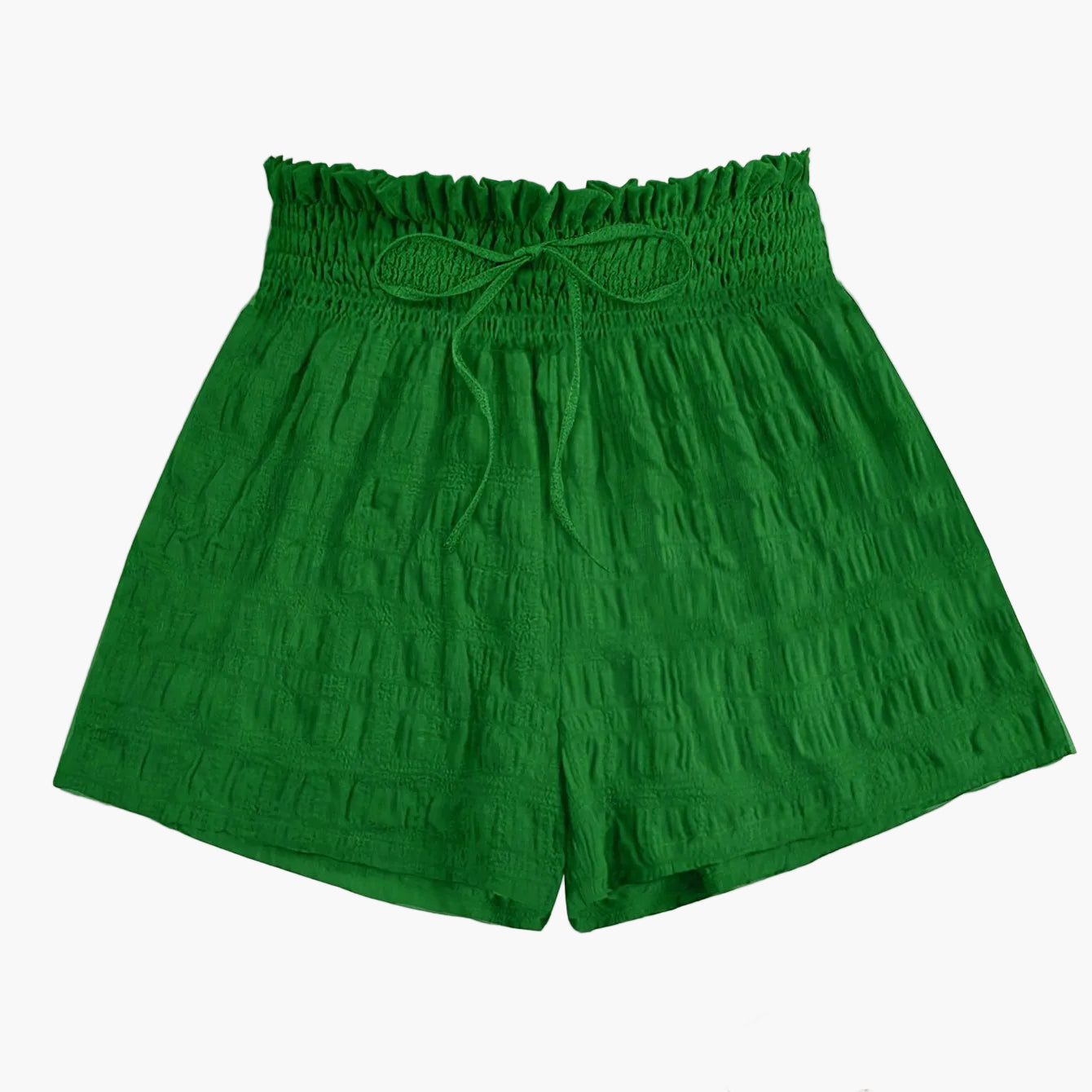 Damen Sommer-Shorts mit Paperbag-Bund und Kordelzug, Freizeit Trendshorts