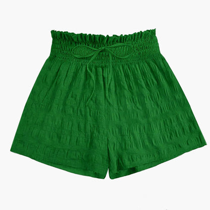 Damen Sommer-Shorts mit Paperbag-Bund und Kordelzug, Freizeit Trendshorts