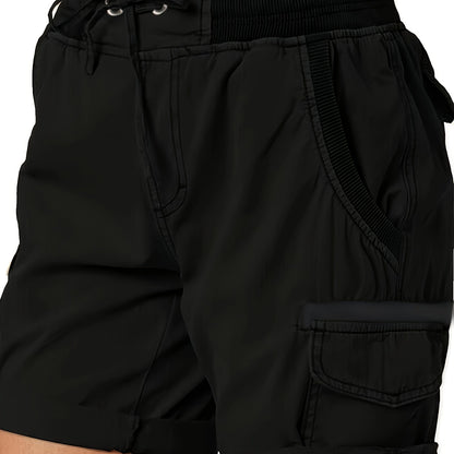 Damen Cargo-Bermuda Shorts mit Kordelzug – Bequemer Freizeit-Style für Sommer & Alltag