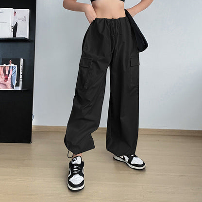 Shirley – Weite Damenhosen mit hohem Bund und Kordelzug