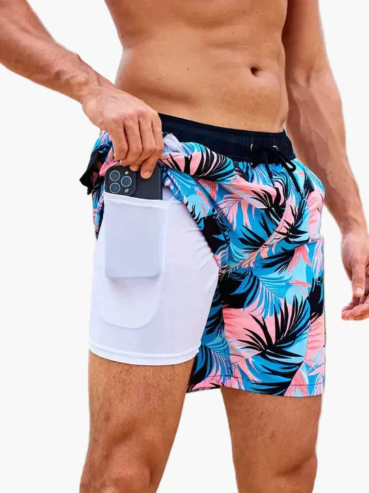 Herren Badeshorts mit Innenkompression – Moderne Badehose für Strand und Sport
